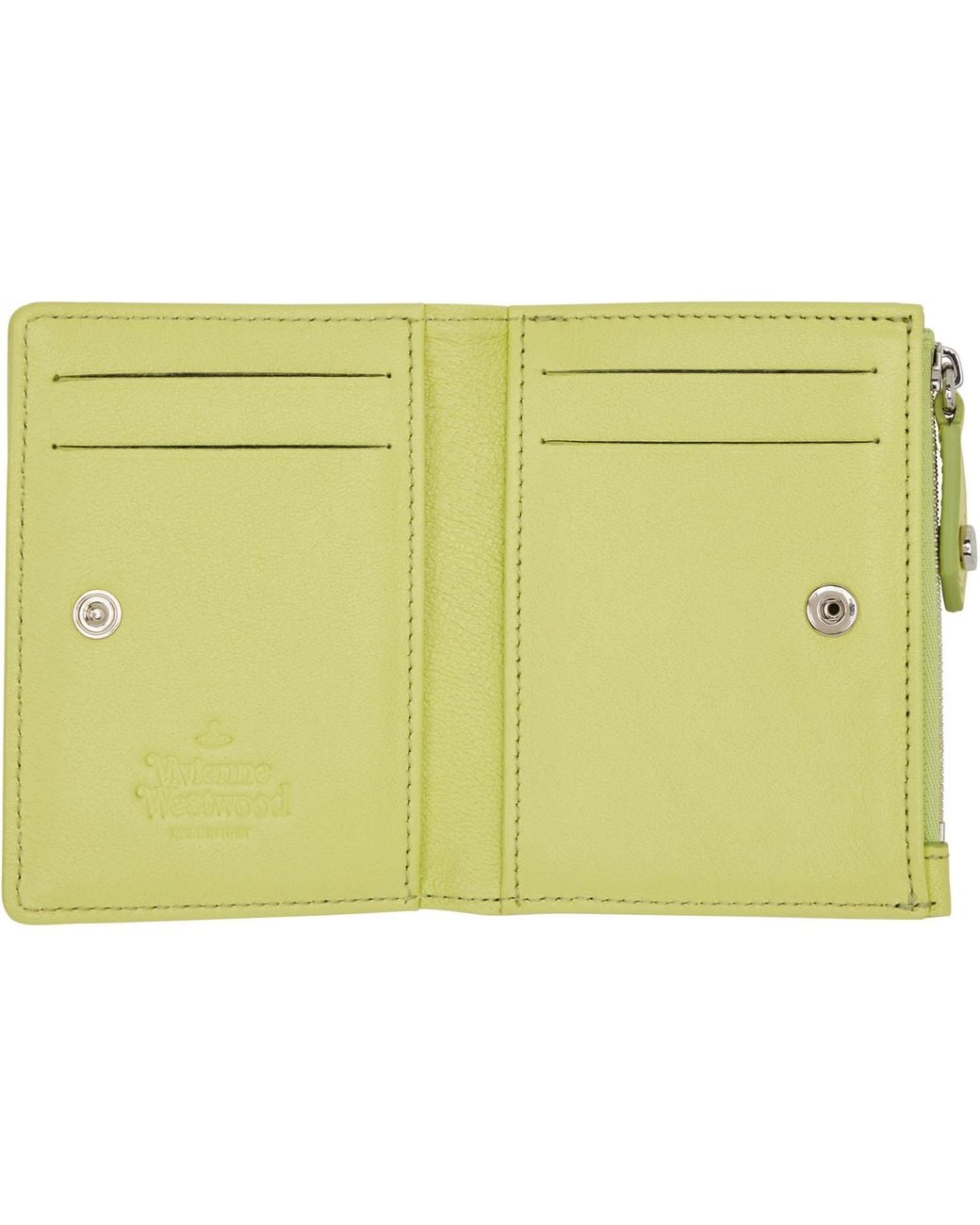 Vivienne Westwood Green Slim Flap Card Holder for men