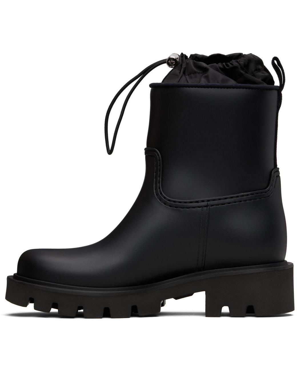 Moncler Black Kickstream Rain Boots