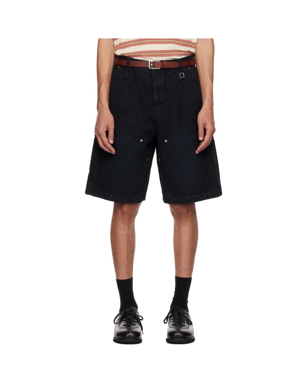 Wooyoungmi Black Cotton Shorts for men