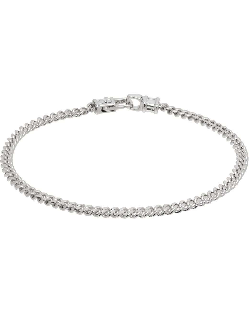 Tom Wood Metallic Curb M Bracelet for men