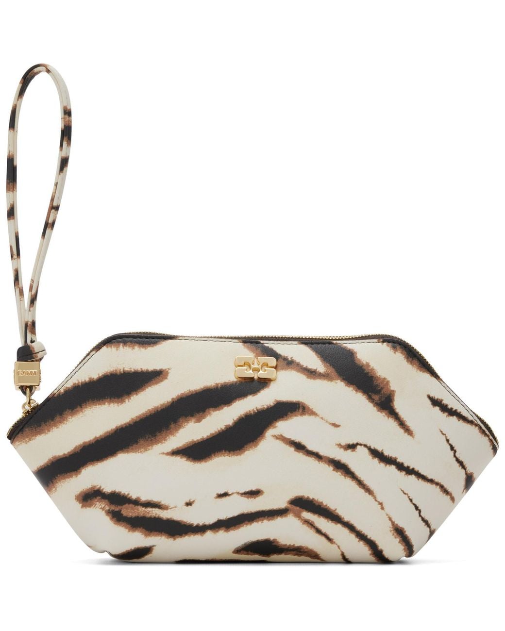 Ganni Metallic Off- Bou Make-Up Pouch