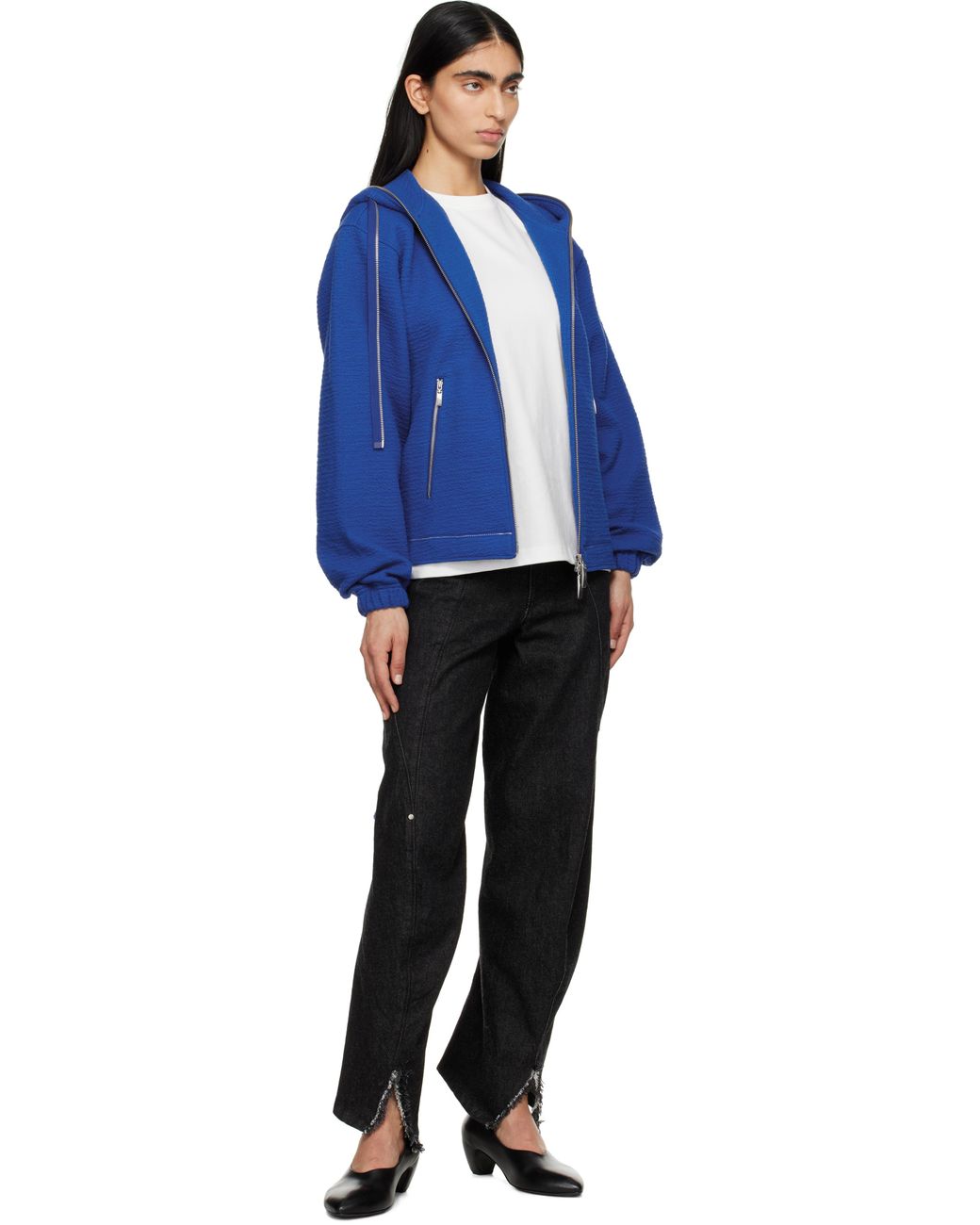 【ADERERROR】 Realce Hoodie Zip-Up Product. 31★ Ader Error Blue Realce Product. 31 Zip-up Hoodie | ModeSens