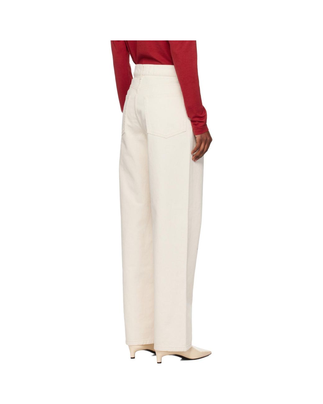 Rohe White Off- Baggy Fit Jeans