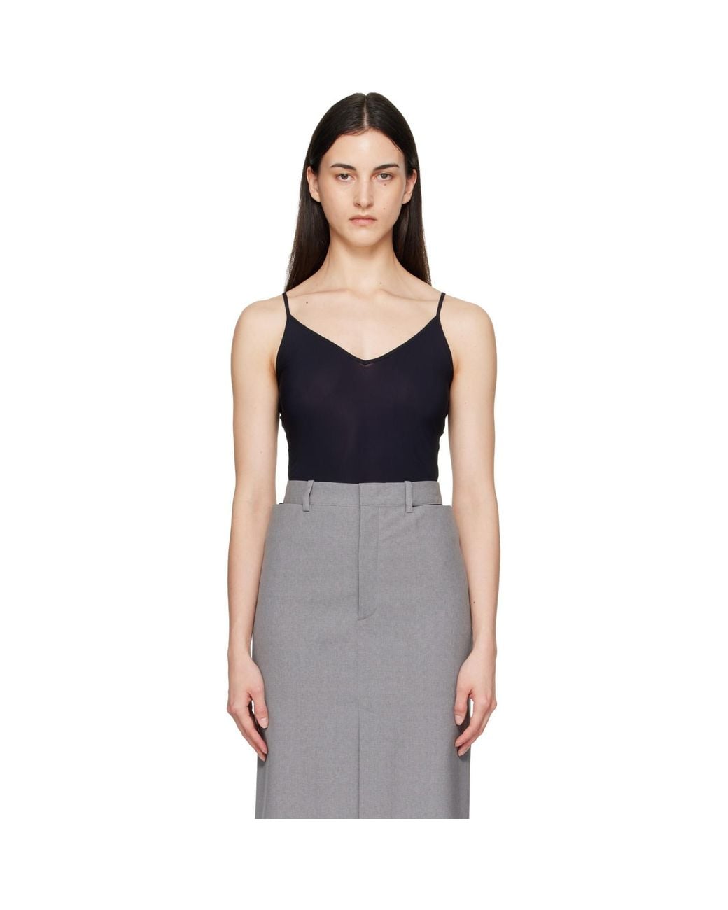 Jil Sander Black Jersey Tank Top