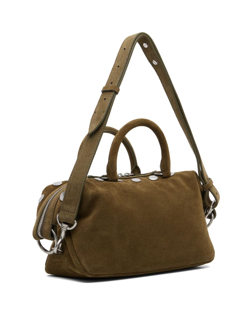 MARGE SHERWOOD Metallic Khaki Dumpling Stud Mini Bag