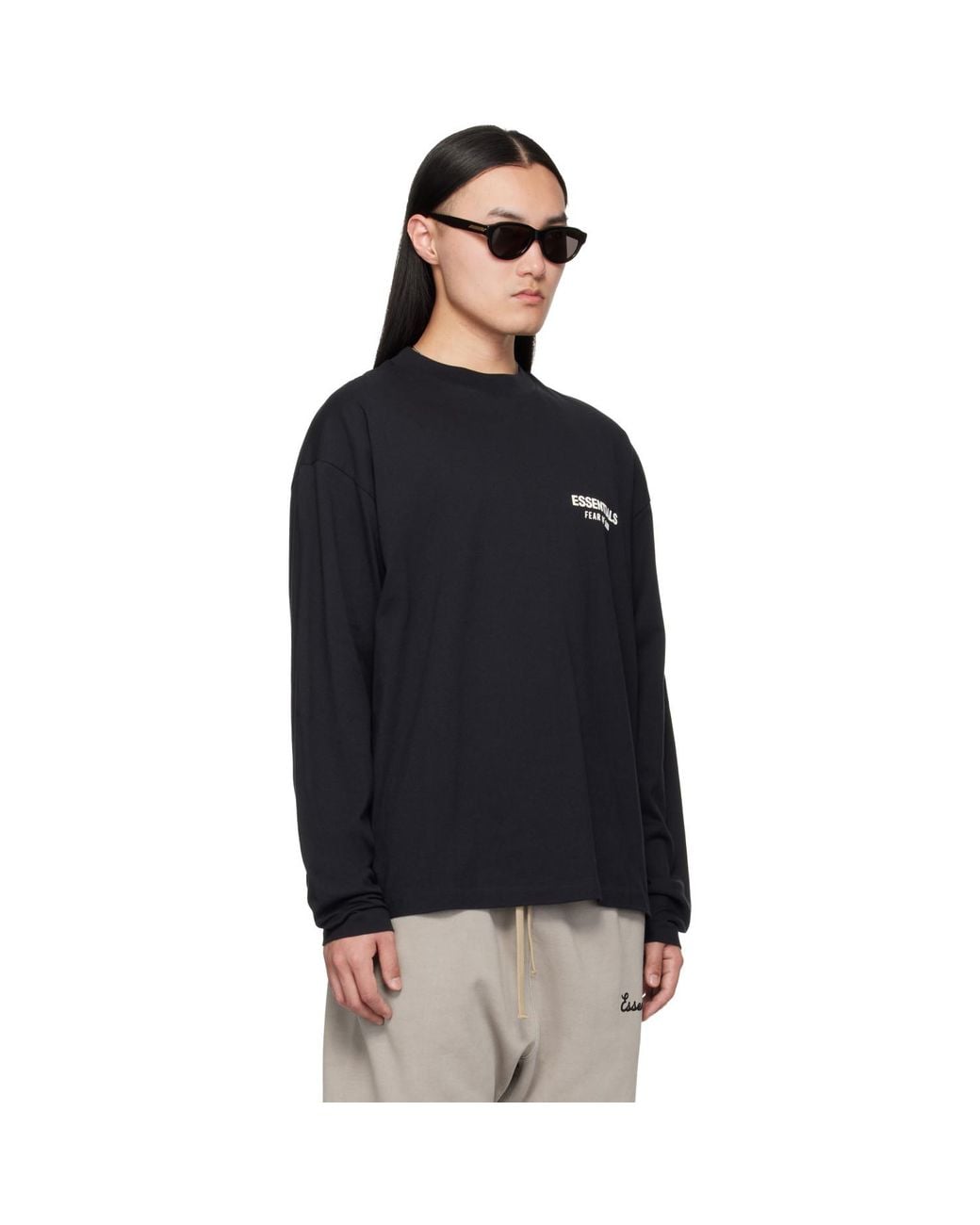 Fear Of God Black Classic Long Sleeve T-Shirt for men