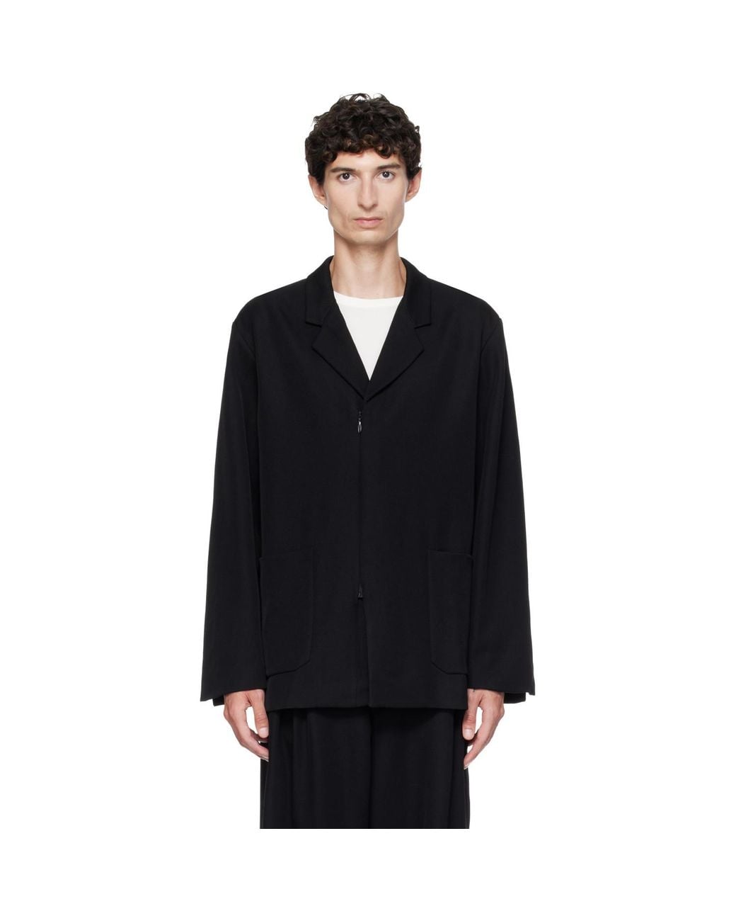 Kiko Kostadinov Black Votive Zip Blazer for men
