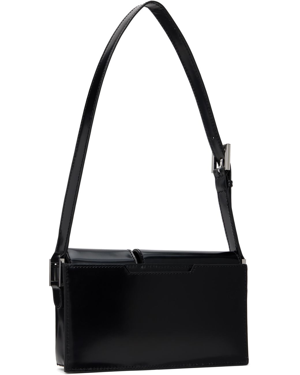 BY FAR Baby Billy Semi Patent Leather Bag in Black | Lyst