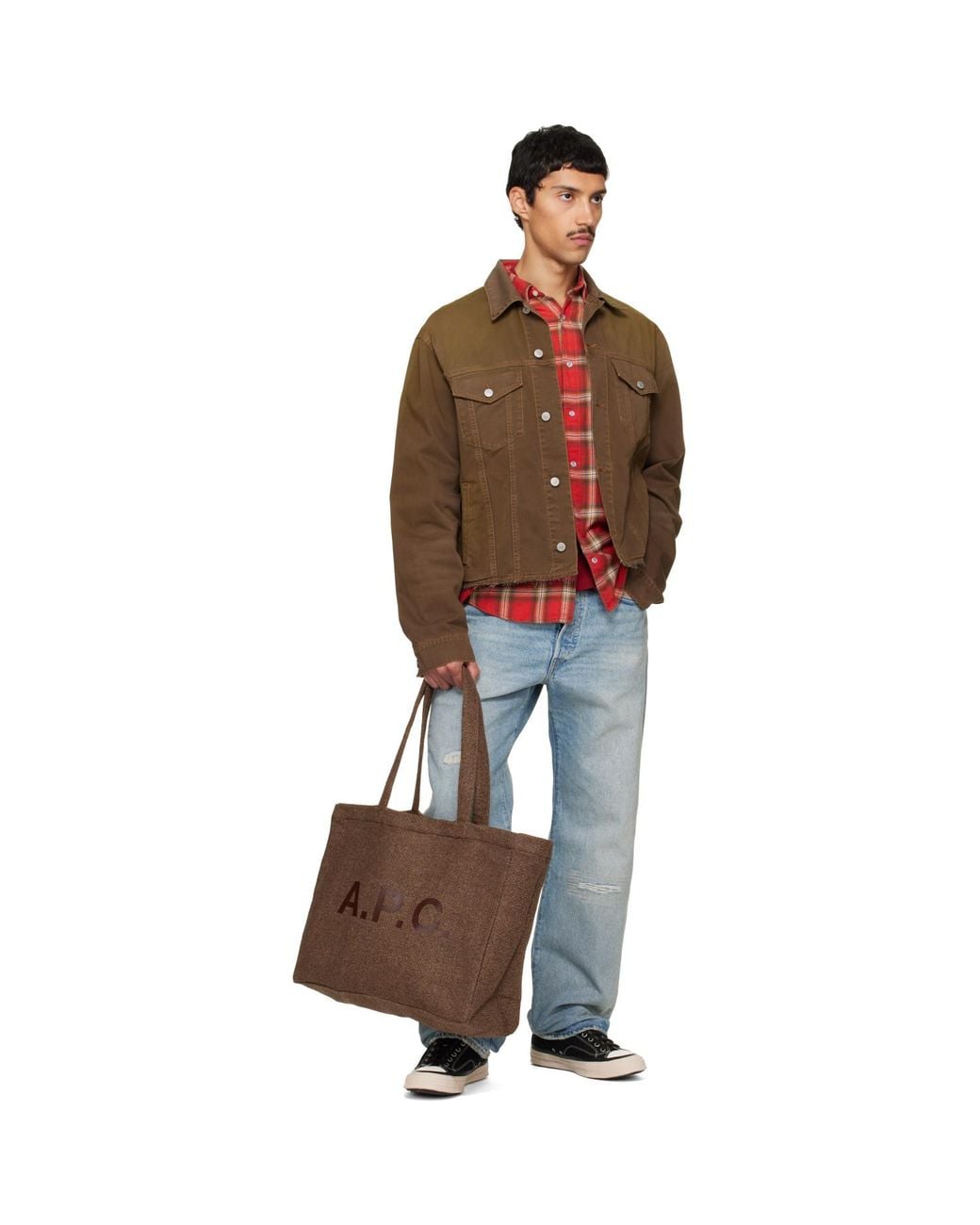 A.P.C. Brown Diane Shopping Tote for men