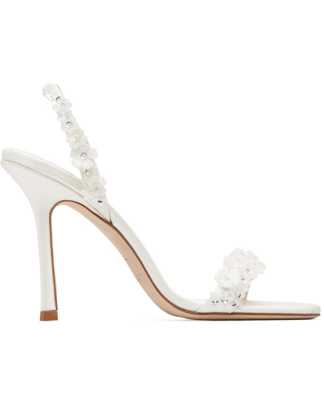 Jimmy Choo White Jenn 100 Bridal Heeled Sandals