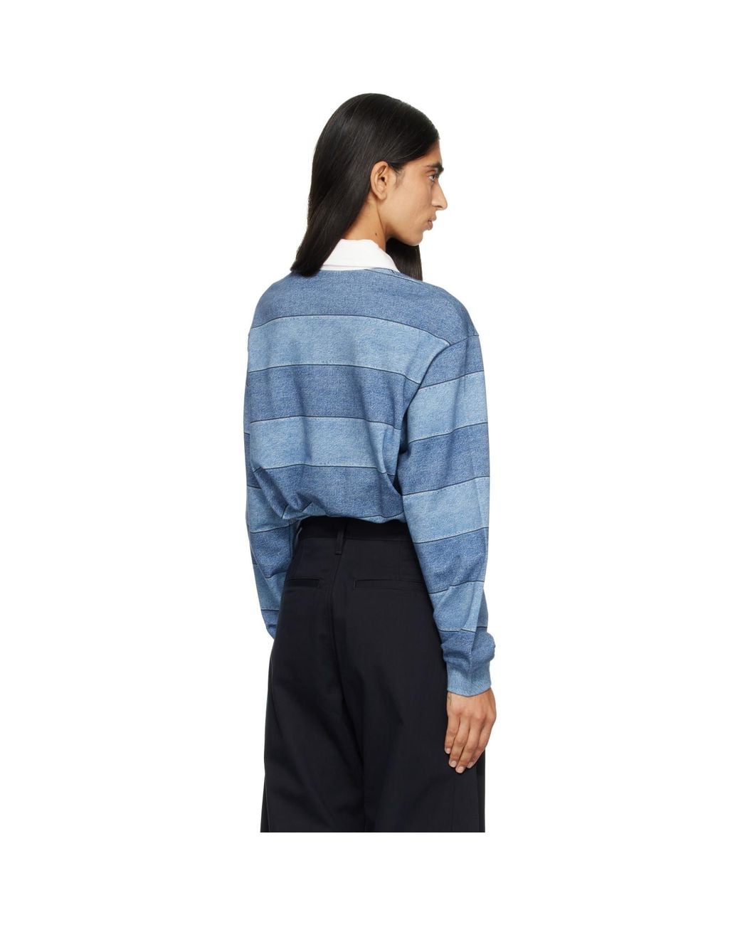 Rag & Bone Blue Rb Miramar Rugby Polo