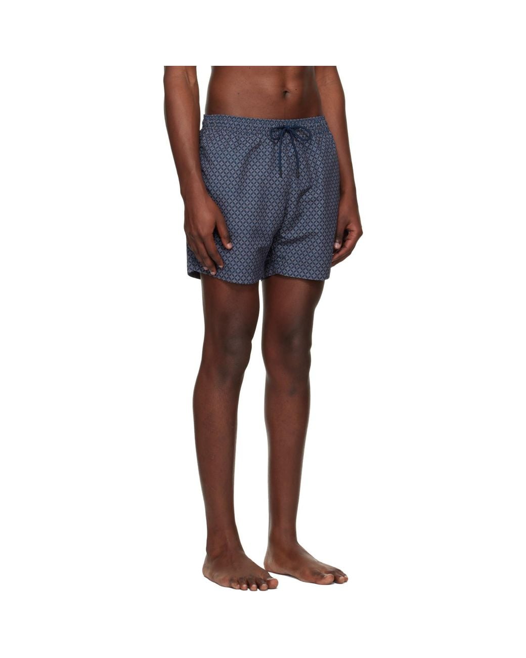 Boss Blue Micro-Print Swim Shorts for men