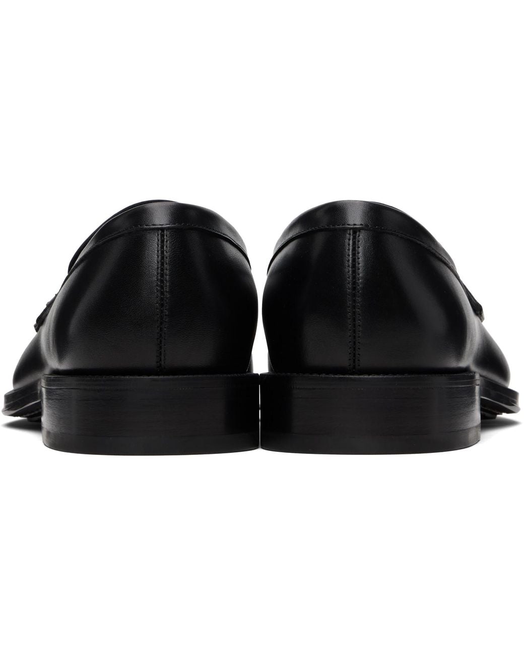 Ferragamo Black Gancini Ornament Loafers for men