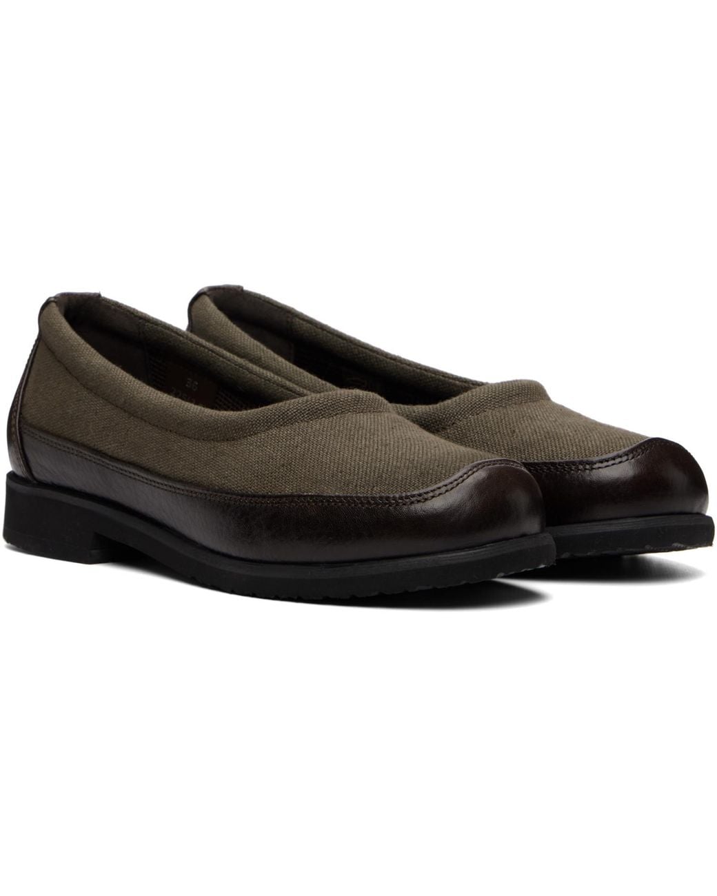 Our Legacy Black Khaki Bohemian Slipper Flats