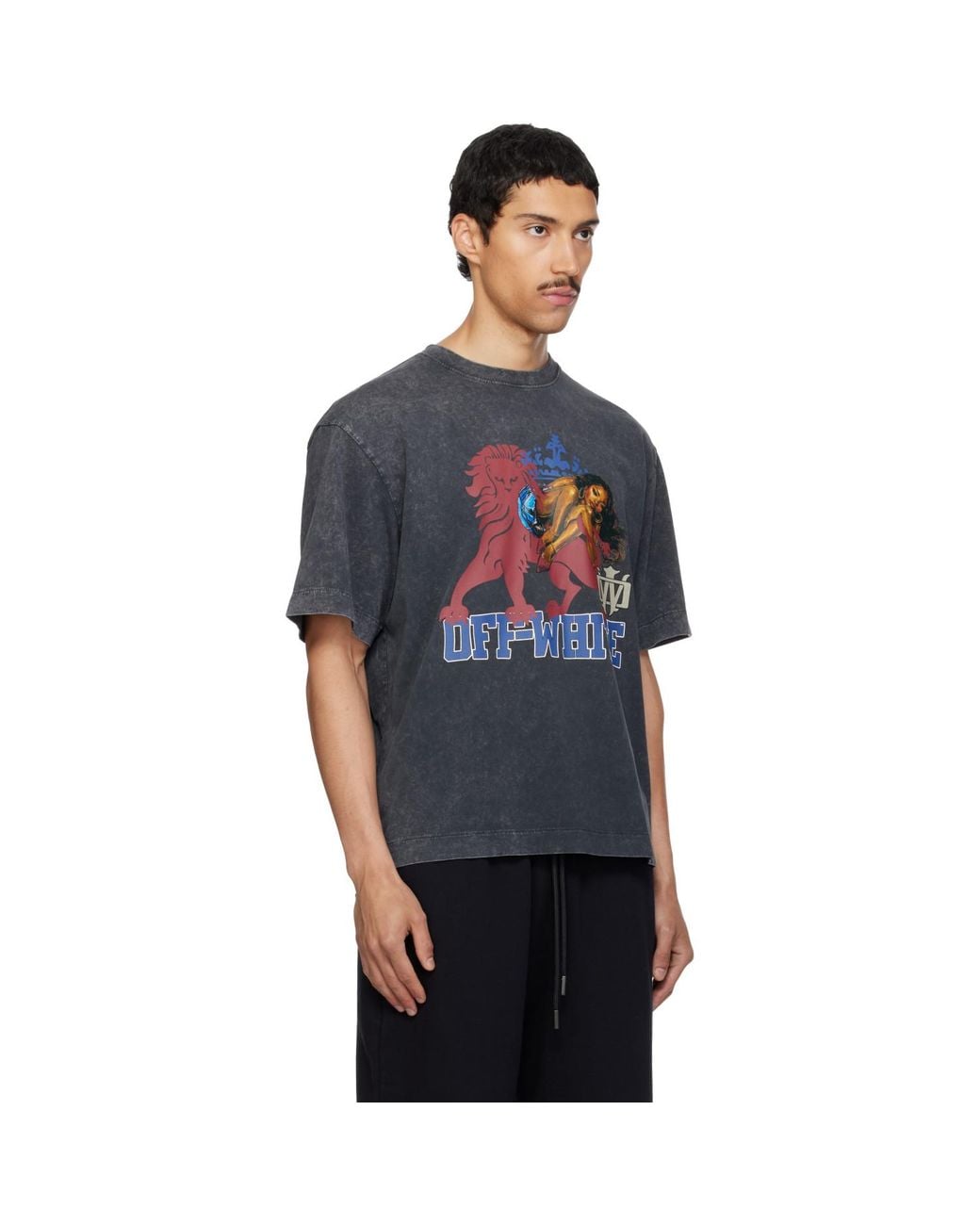 Off-White c/o Virgil Abloh Blue Royal Girl Skate T-Shirt for men