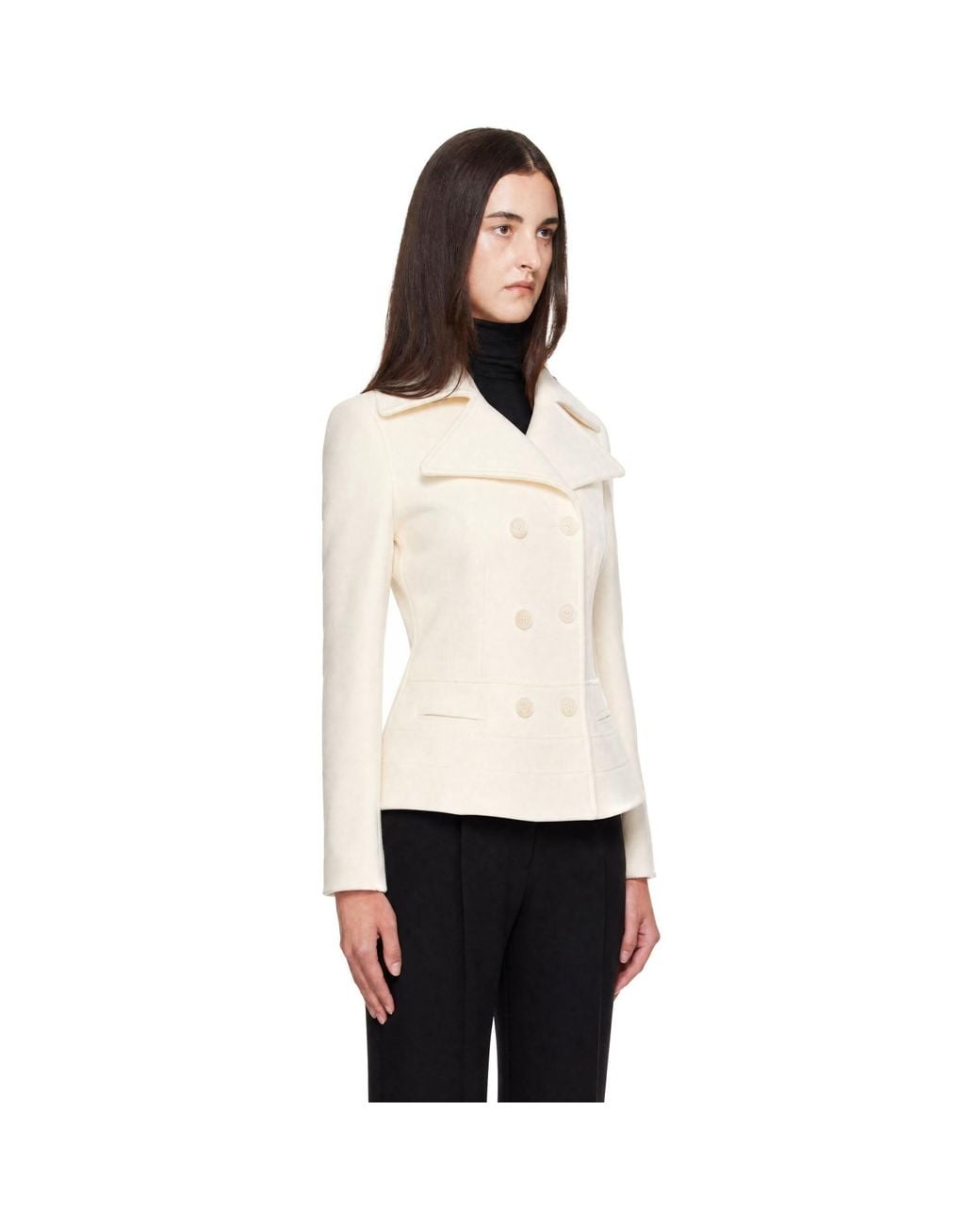 Proenza Schouler White Off- Romane Compact Melton Wool Jacket