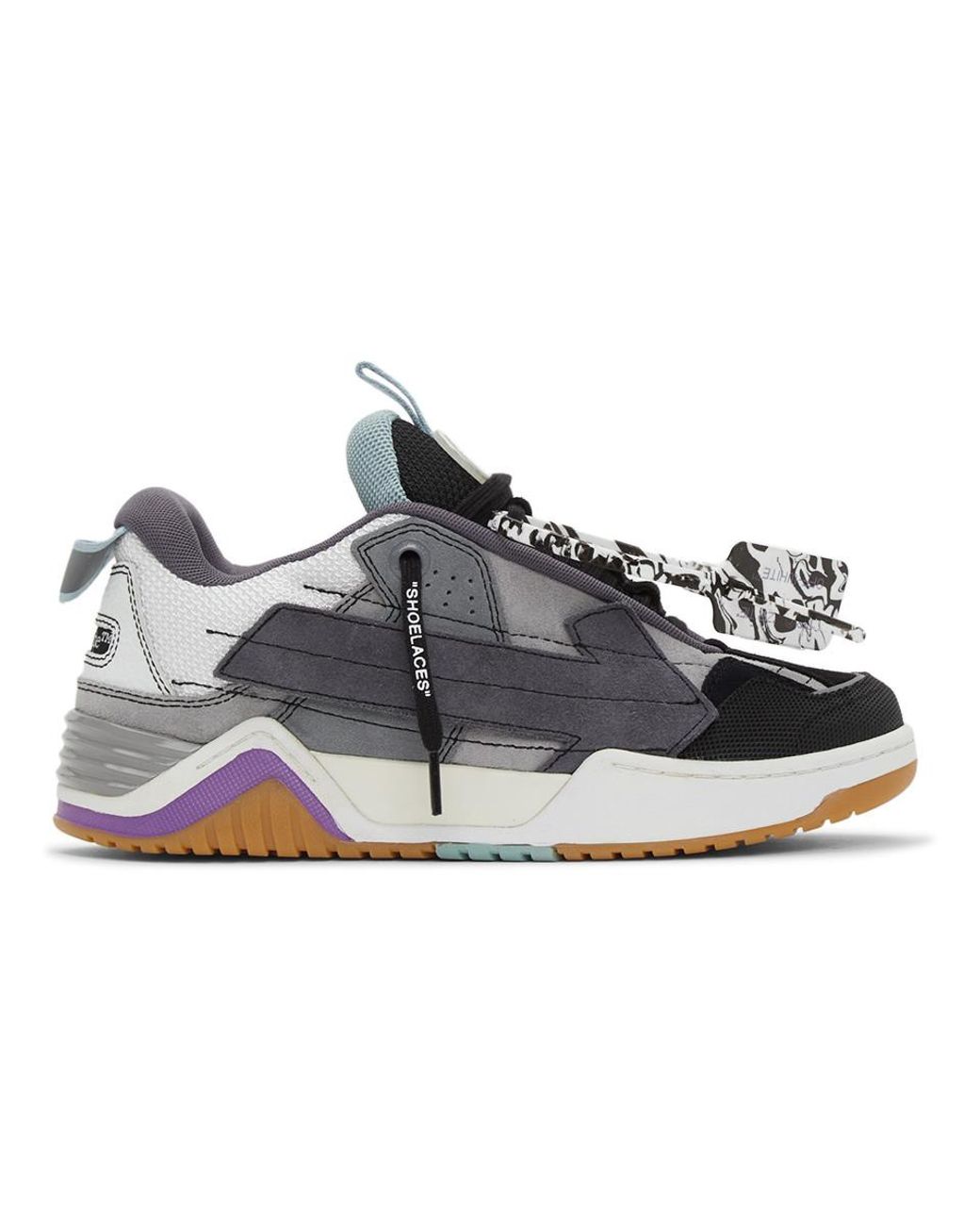 Off-White c/o Virgil Abloh Leather Black And Grey Arrow Skate Sneakers in  Black/Grey (Gray) for Men | Lyst