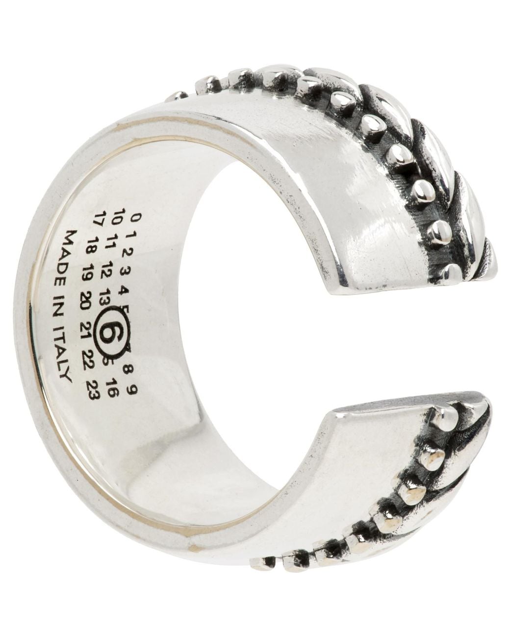 MM6 by Maison Margiela White Buckle Motif Ear Cuff for men