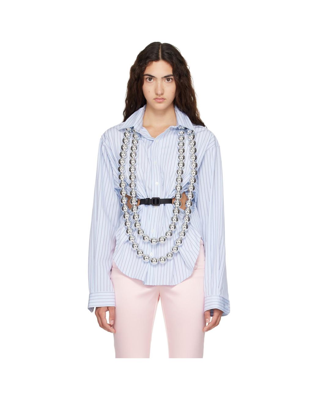 VAQUERA Blue 'Xl Ball' Necklace