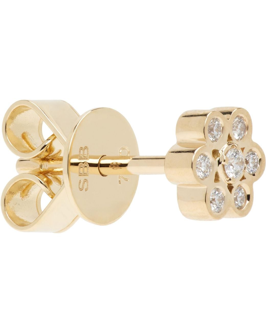 Sophie Bille Brahe Metallic Petite Lily Fleur Single Earring