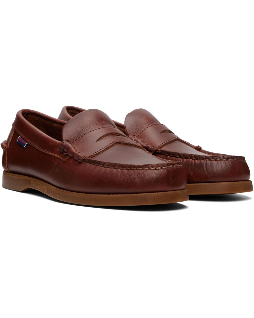 Sebago Brown Dophin Waxed Loafers for men