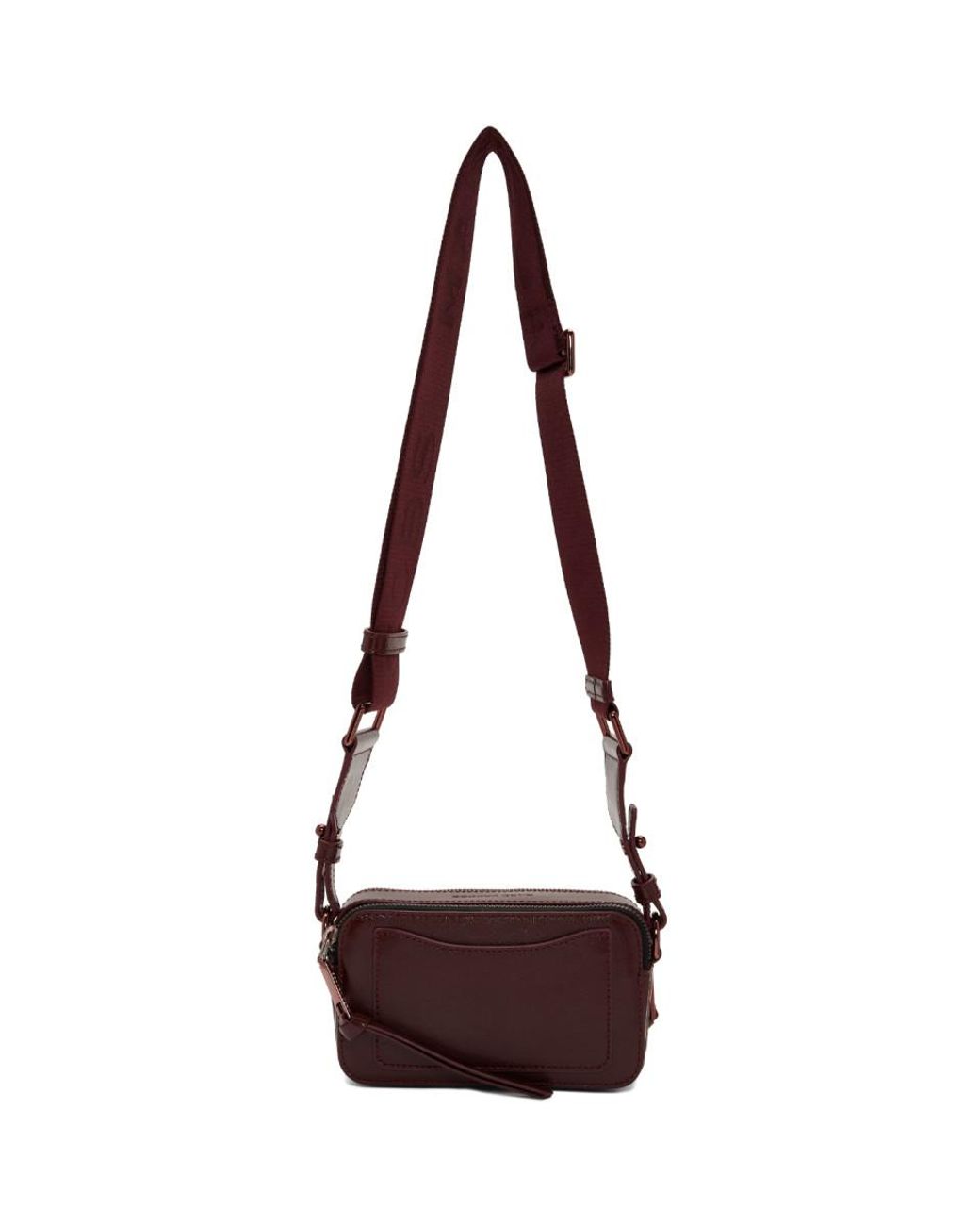 Marc Jacobs The Snapshot DTM Wine Leather Cross-Body Bag