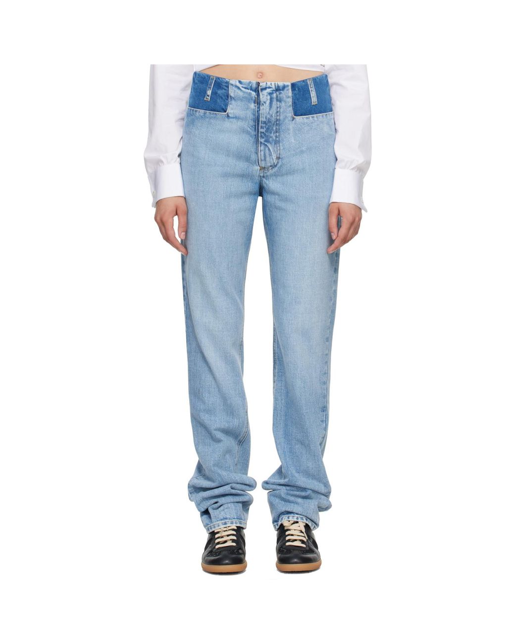 Maison Margiela Blue Two Tone Jeans