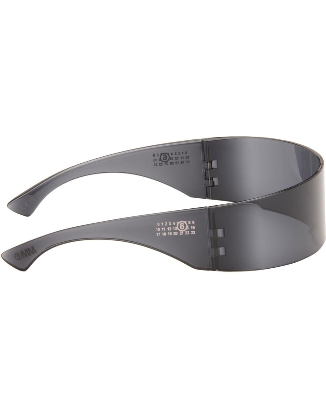 MM6 by Maison Margiela Black Shield Sunglasses