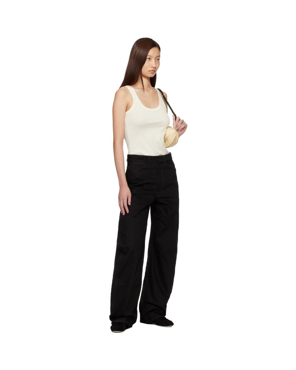 Lemaire Black High Waisted Curved Jeans