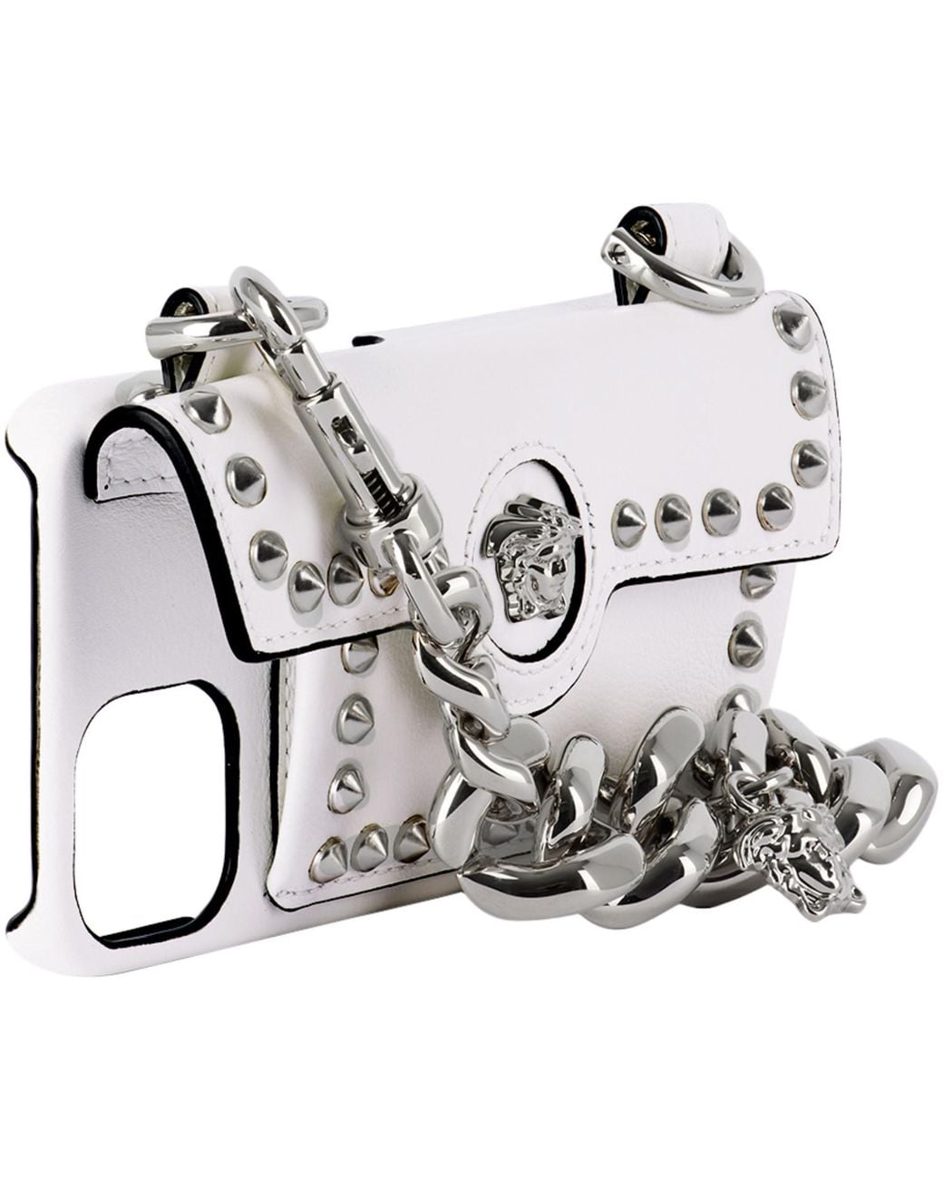 Versace White Medusa Chain Iphone 13 Pro Case