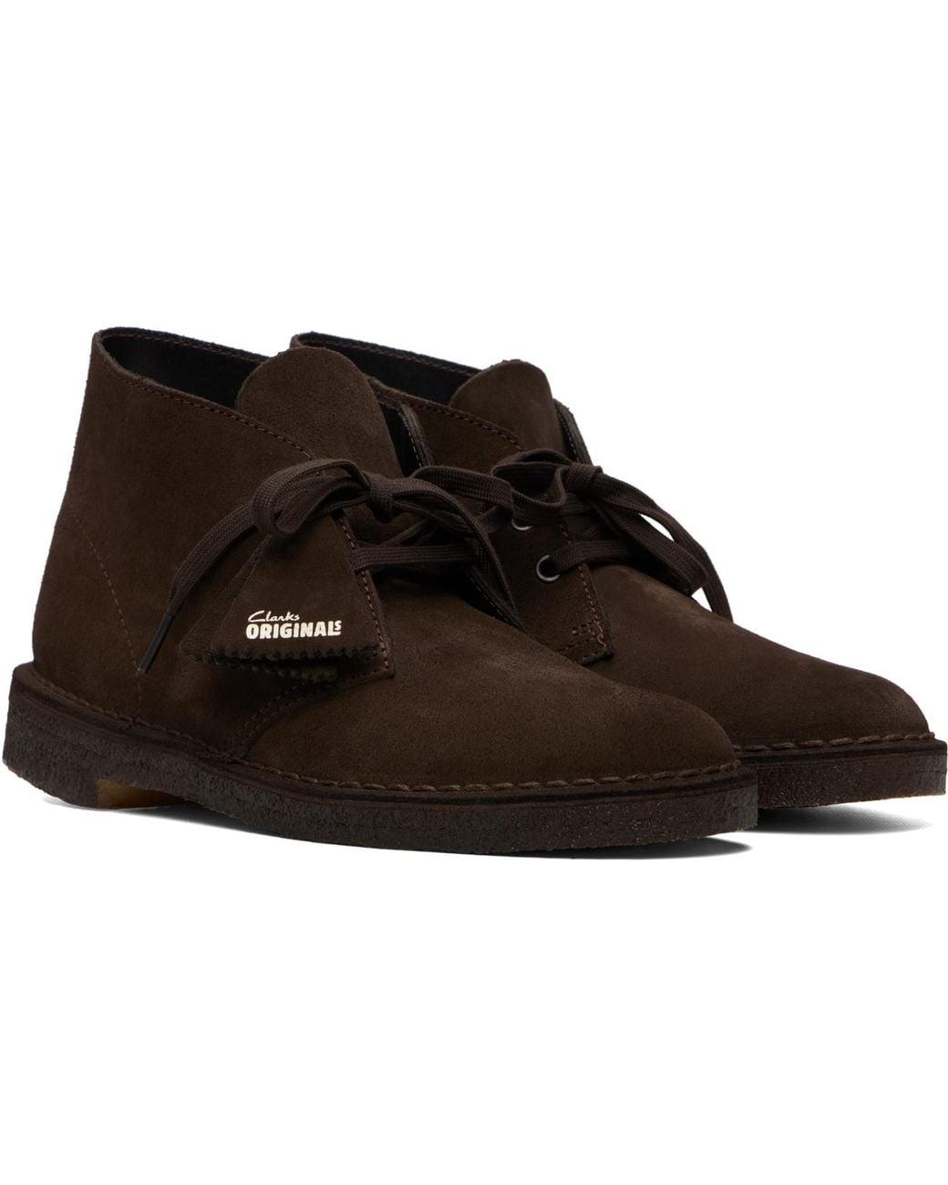 Clarks Brown Suede Desert Boots for men