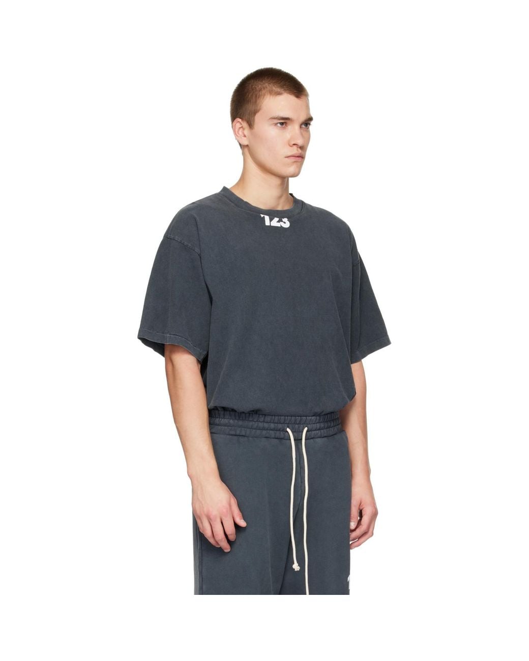 RIVINGTON roi Rebis Blue Uso '123' T-Shirt for men