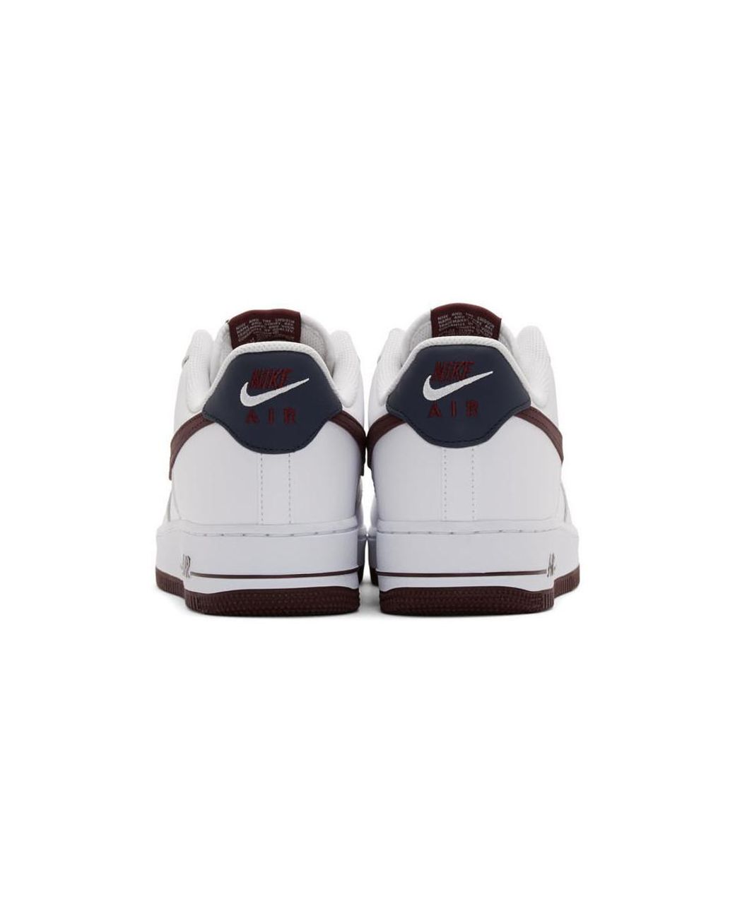 Nike Leather White And Burgundy Air Force 1 07 Lv8 4 Sneakers for Men | Lyst