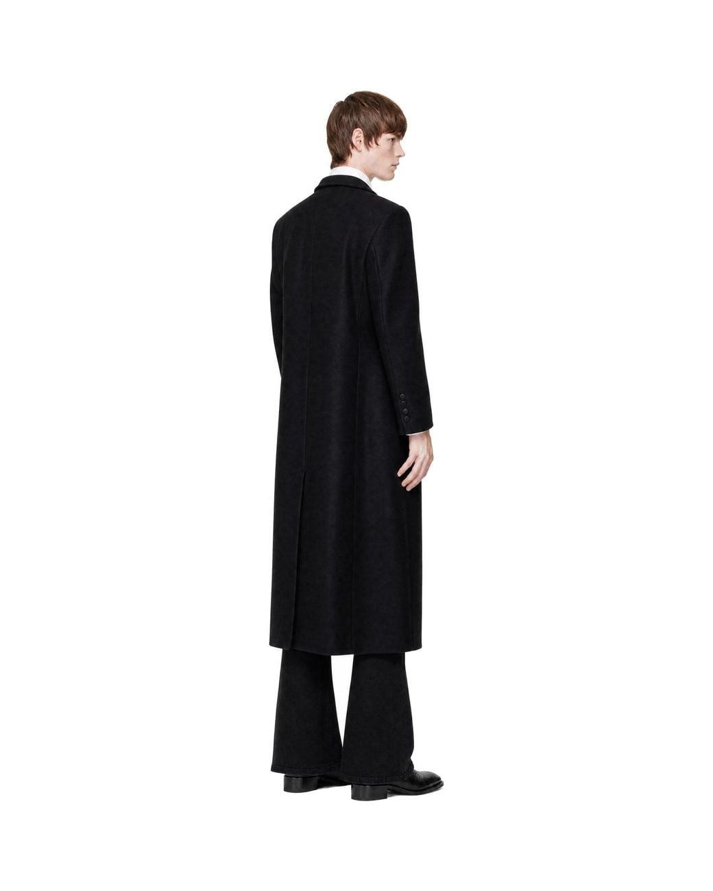 Ernest W. Baker Black Double Breasted Coat for men