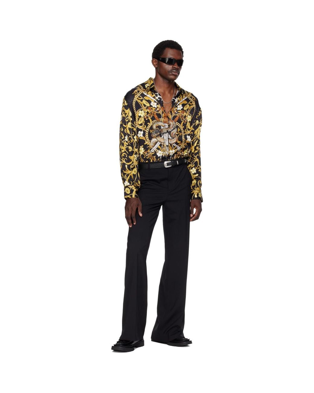 Lu'u Dan Blue Lu'U Bells Bell Bottom Trousers for men