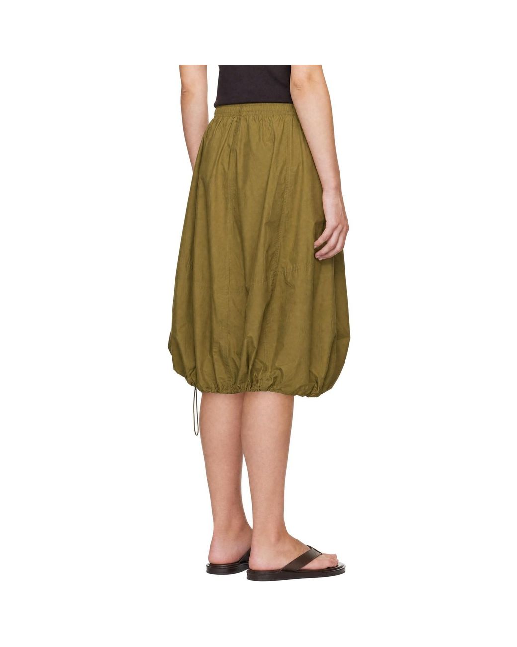 YMC Green Parachute Midi Skirt
