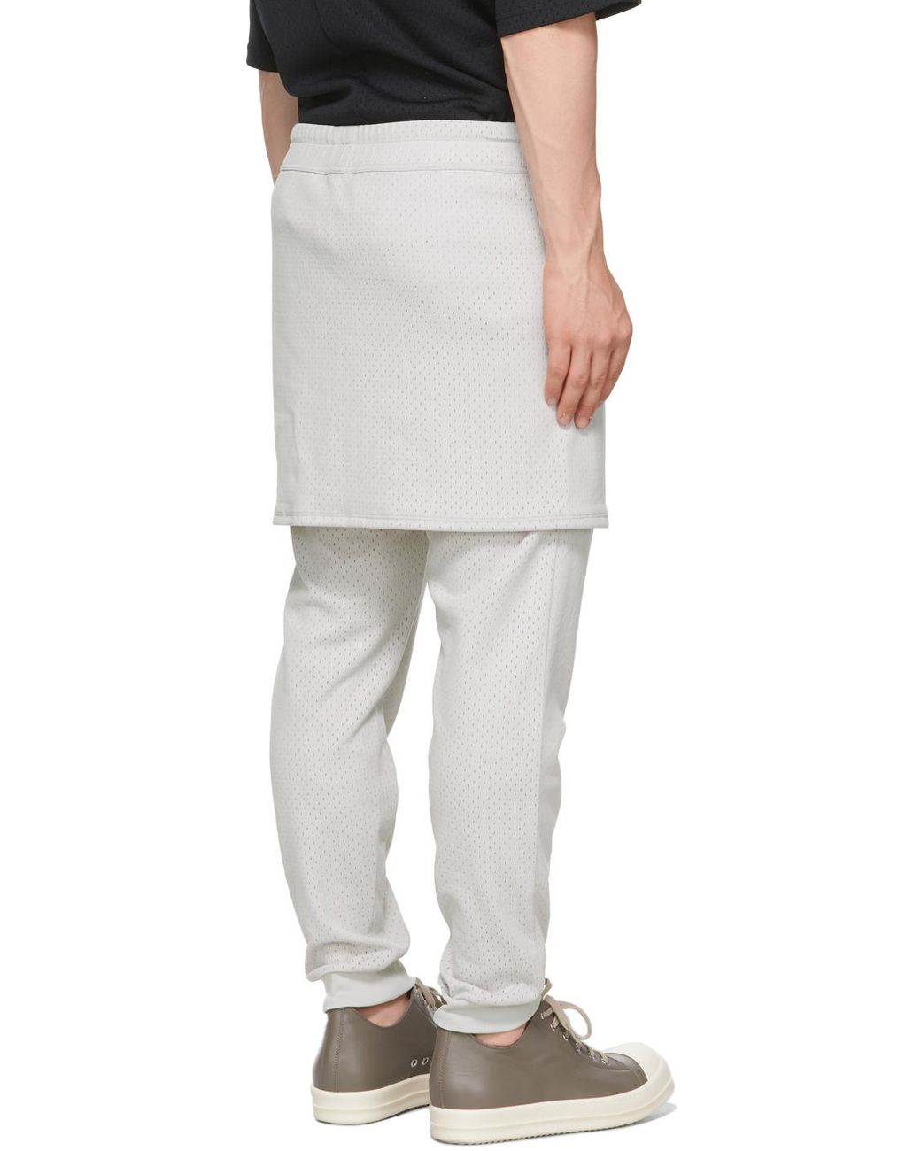 Rick Owens Grey Champion Edition Mesh Toga Pants in Gray for Men