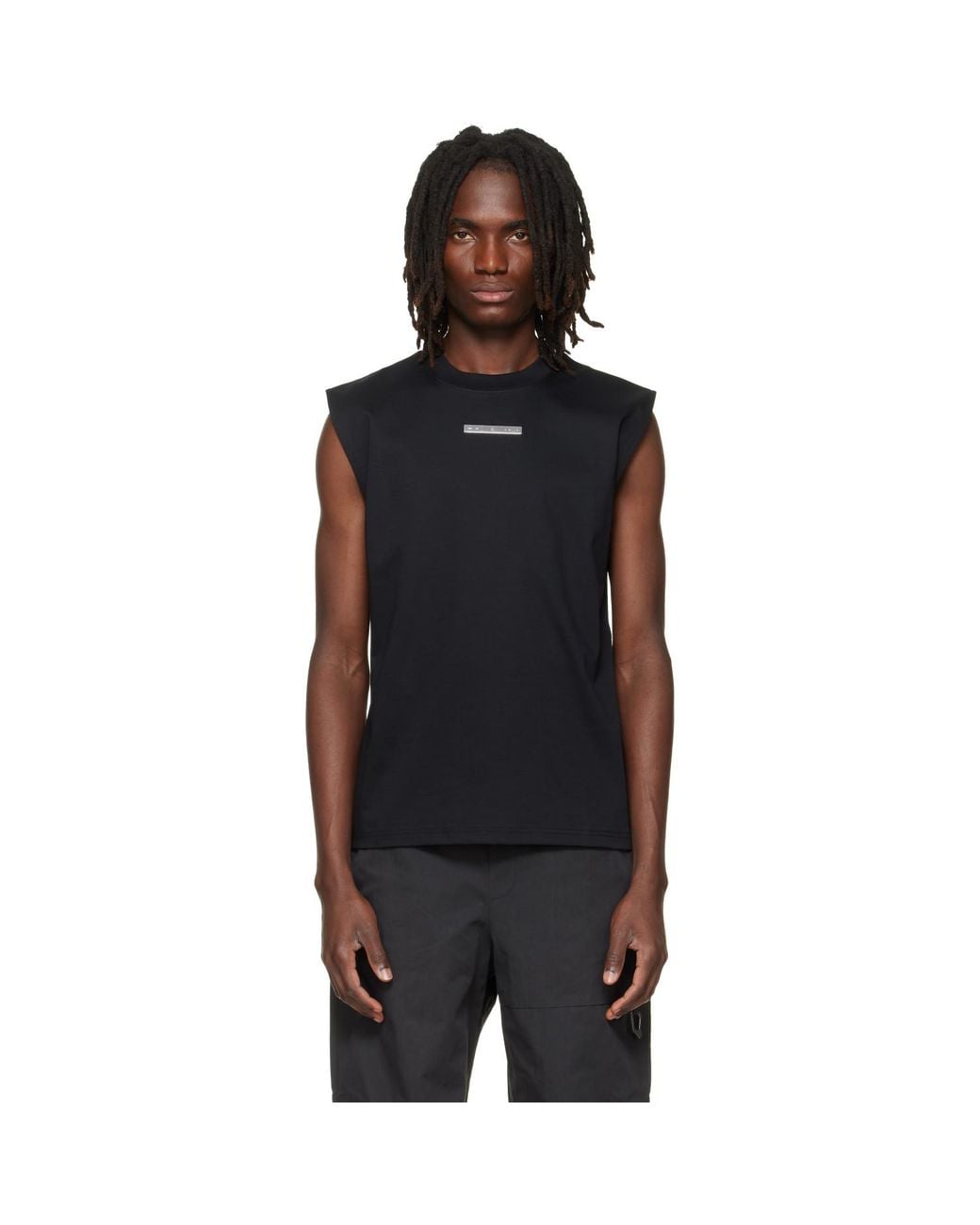 HELIOT EMIL Black Astrape Tank Top for men