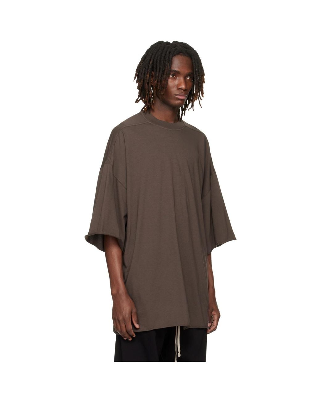 Rick Owens Brown Temple Tommy T-Shirt for men