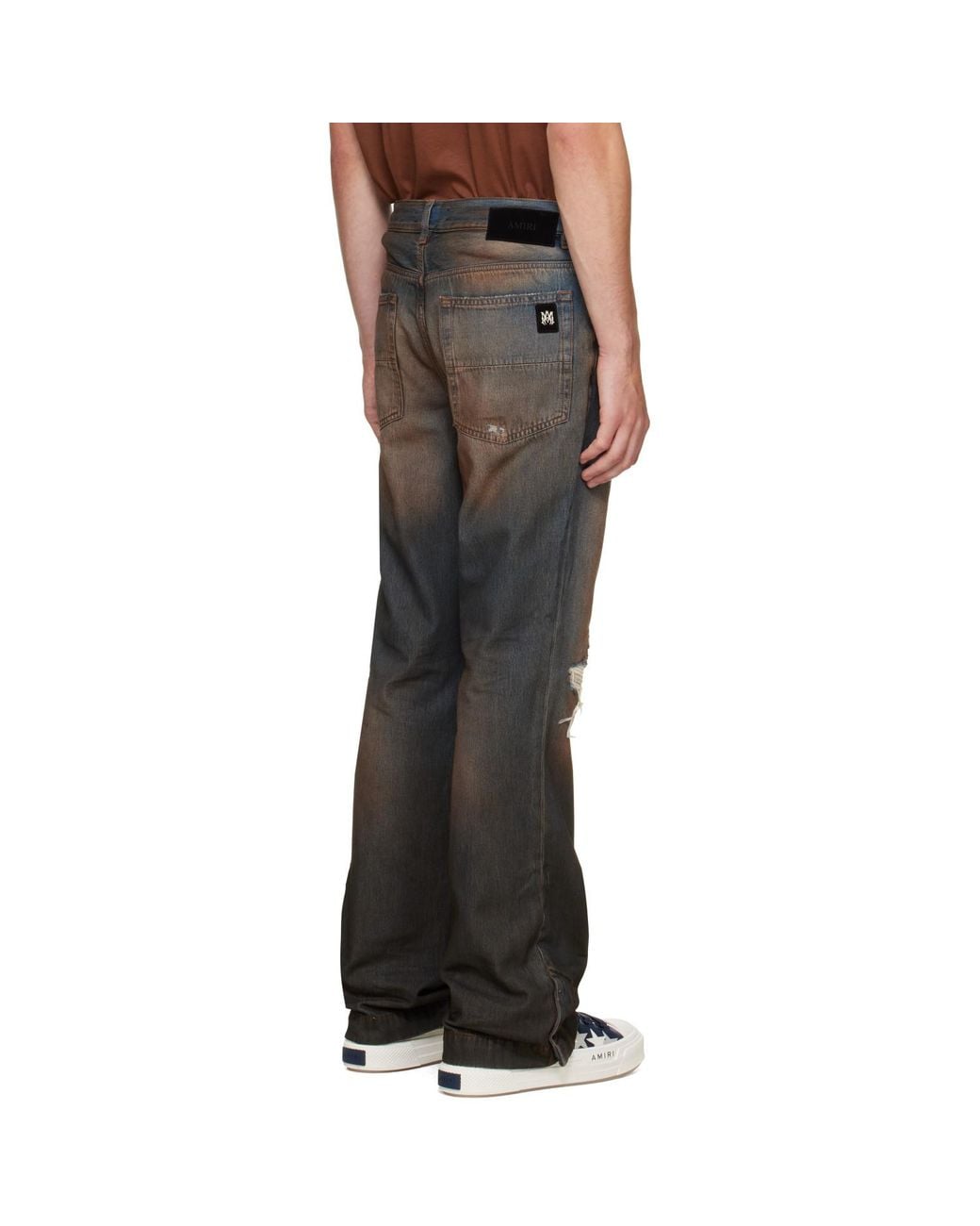 Amiri Gray Straight Flare Mx1 Jeans for men