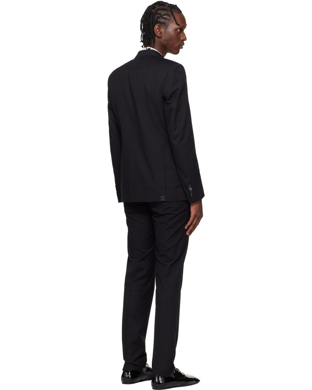 Dries Van Noten Black Single-Breasted Suit for men