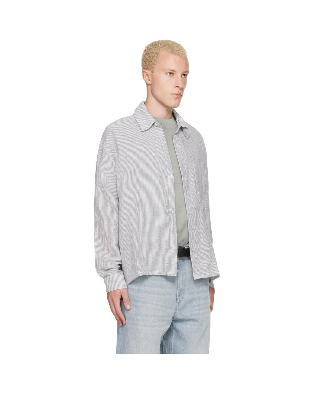 Won Hundred Gray Maza Shirt for men