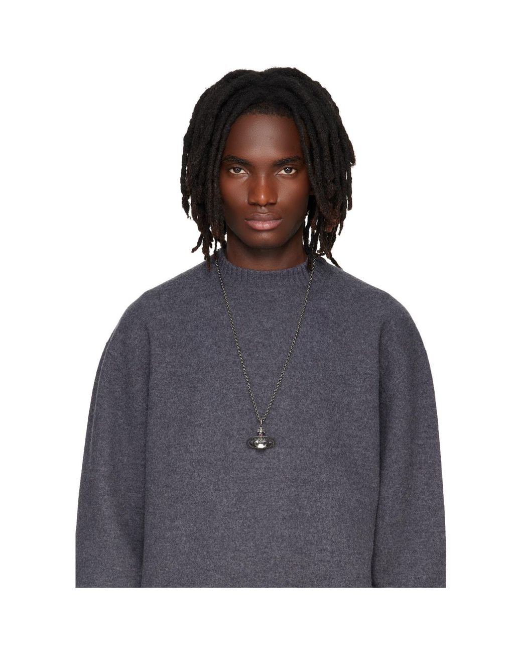 Vivienne Westwood Metallic New Small Orb Pendant Necklace for men