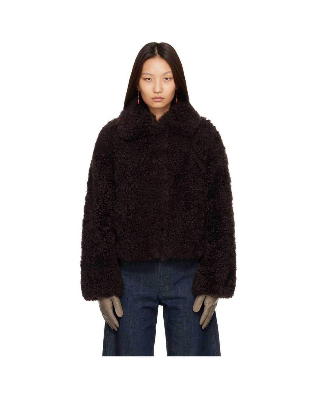 Yves Salomon Black Lambskin Merino Jacket