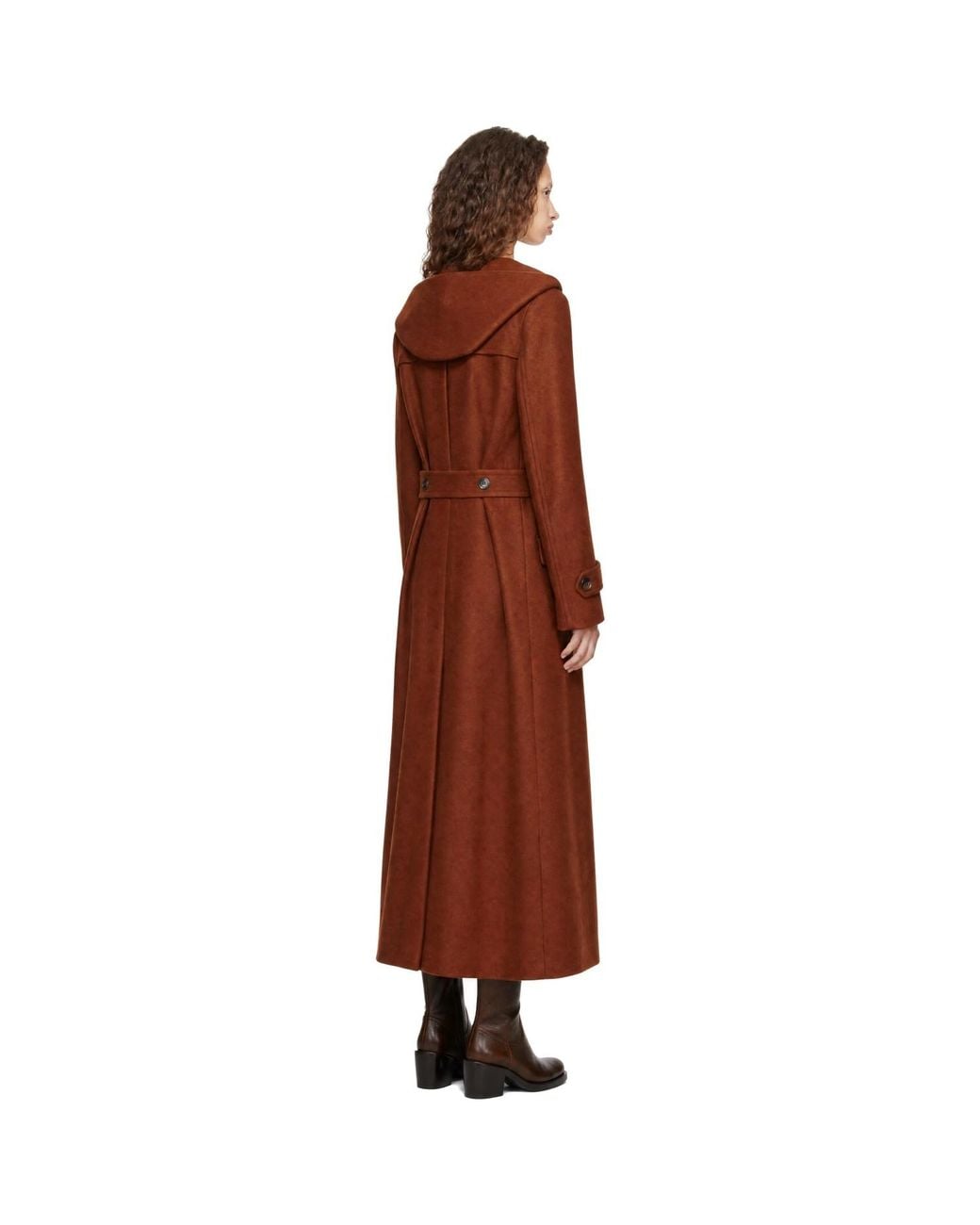 Dries Van Noten Brown Wool Duffle Coat