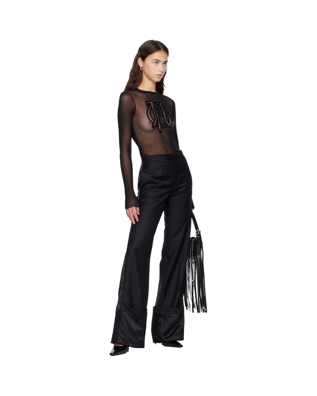 Jean Paul Gaultier Black 'The Satin Tailored' Trousers