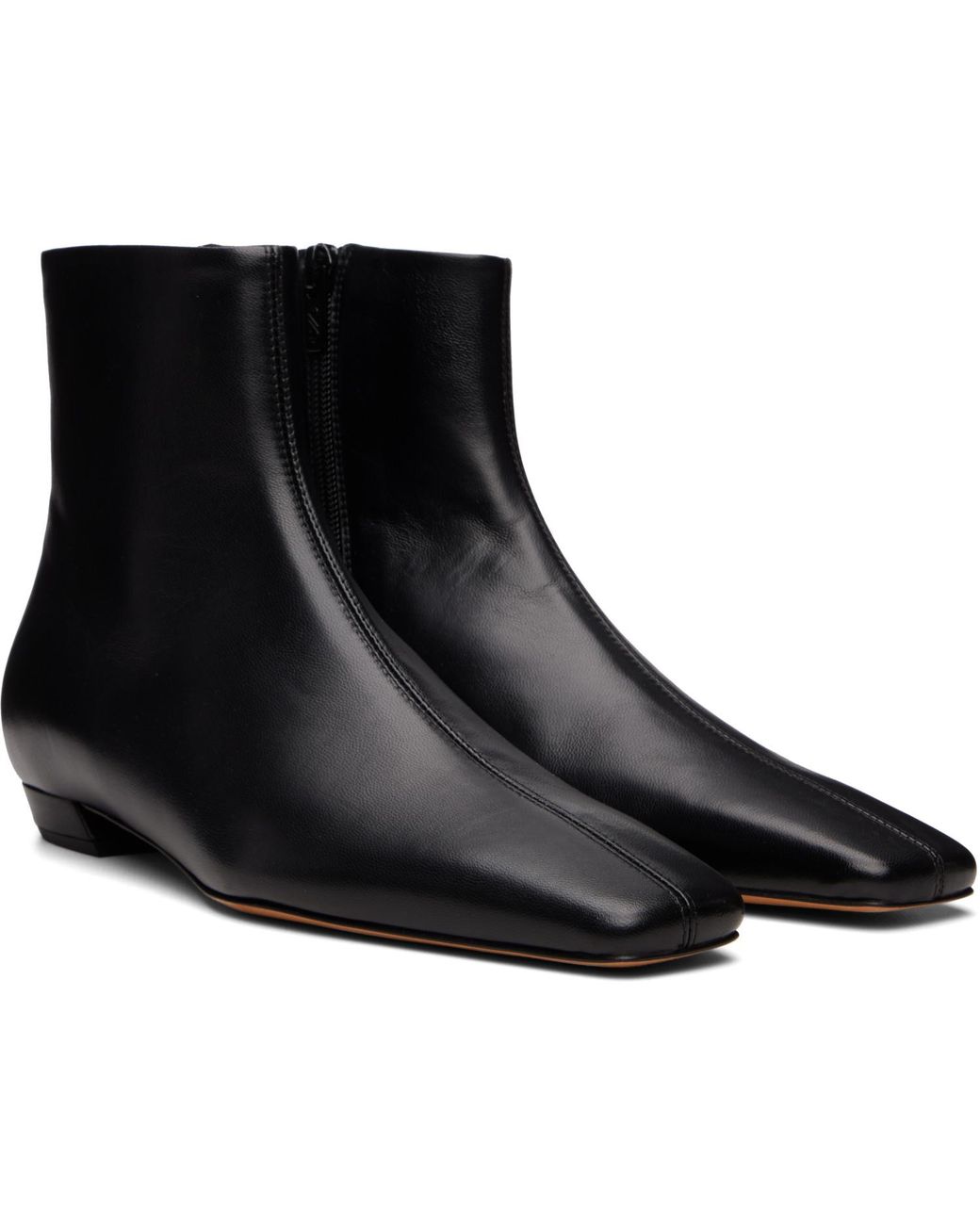 Proenza Schouler Black Trap Flat Ankle Boots