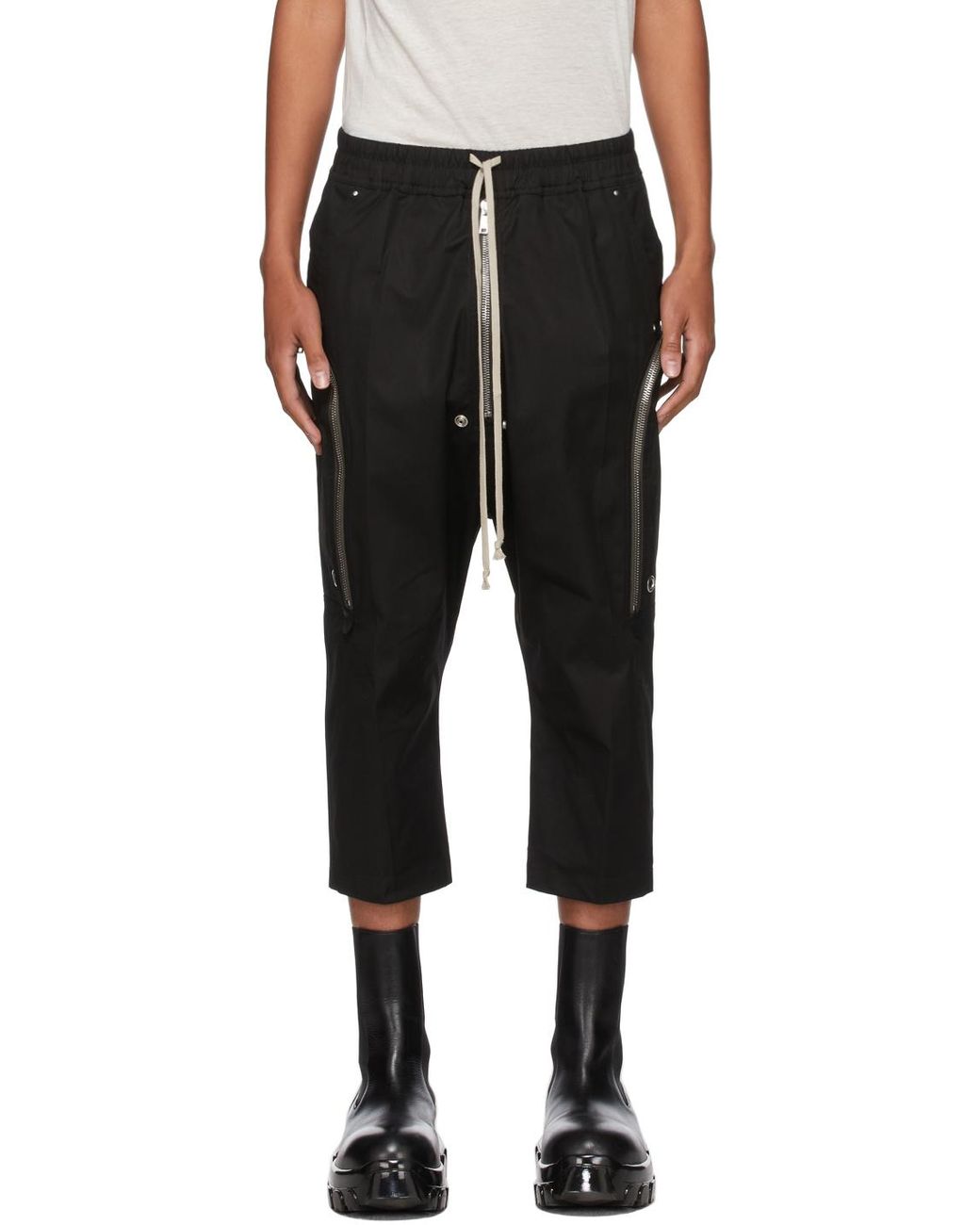 Rick Owens Cotton Black Bauhaus Bela Cargo Pants for Men Lyst