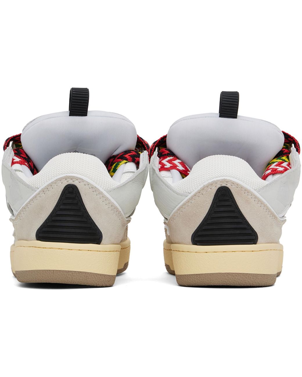 Lanvin Black Leather Curb Sneakers for men