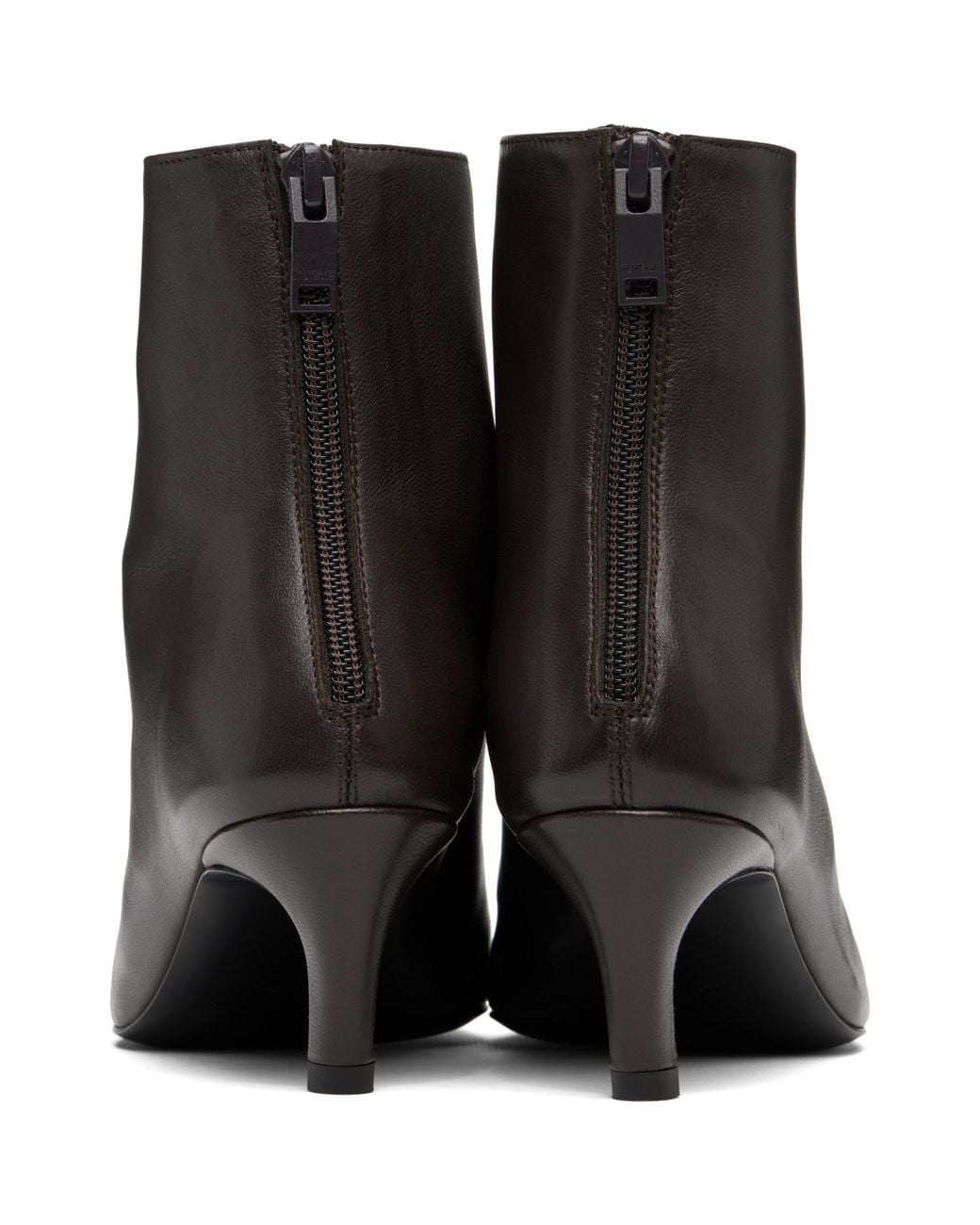 Totême Black Soft Nappa Ankle Boots